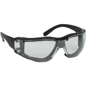 Bouton Optical 250-00-F020 Zenon Z11sm Rimless Safety Glasses, BK/CL, Foam, Anti-Scratch/Fog