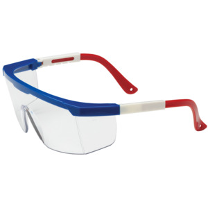 Bouton Optical 250-24-0300 Hi-Voltage ARC Semi-Rimless Safety Glasses,CL Lens, Anti-Scratch