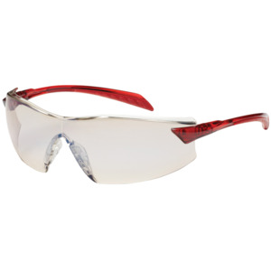 Bouton Optical 250-45-1226 Radar Safety Glasses, Rimless, RD, I/O BL Lens, Anti-Scratch/Fog