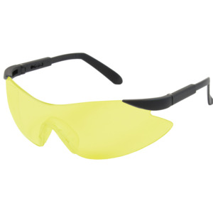 Bouton Optical 250-92-0009 Wilco Safety Glasses, Rimless, BK/AM Lens, Anti-Scratch