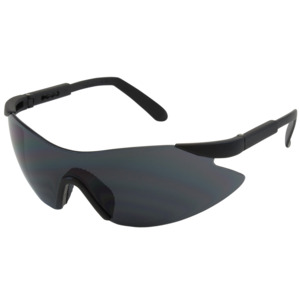 Bouton Optical 250-92-0021 Wilco Safety Glasses, Rimless, BK/GY Lens, Anti-Scratch