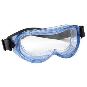 Bouton Optical 251-5300-400-RHB Contempo Indirect Vent Goggle, LT BL Body, CL Lens, Anti-Scratch/Fog, Neoprene Strap