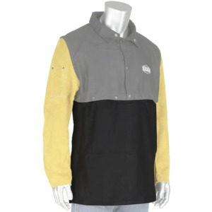 Ironcat 8052/7XL Apron, Bib, 7X-Large, Cotton, Flame Resistant, for 8051 Cape Sleeve, Dark Brown