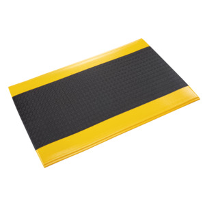 Crown Matting CK 0023YB Comfort-King Mat, Black/Yellow, 3/8" Thickness, 2' x 3'