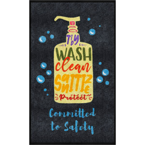M+A Matting 3024241 Committed to Safety (Vertical) Floor Mat, 3' x 5'