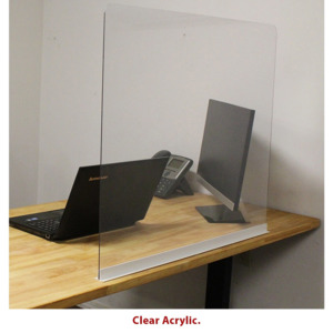 BenchPro GA1824 Sliding Sneeze-Guard - Clear Acryic 18" L x 24" H