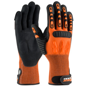 Maximum Safety 120-5150/XXL Glove, TuffMax5, HPPE Shell, Nitrile Grip, TPR, Hi-Vis Orange, 2XL