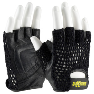 Maximum Safety 122-AV14/XL Glove, Lifting, Leather Palm, Reinforced Pad Palm Insert, Black, XL