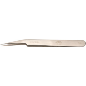Weller-Erem EROP5ASA Tweezers, Anti-Acid Fine Point, Very Fine, Offset, Straight, Stainless Steel, 4.5"