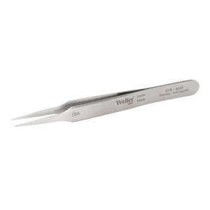 Weller-Erem 2SA Tweezers, Anti-Acid Non-Mag, Medium, Fine, Straight, Stainless Steel, 4.528"