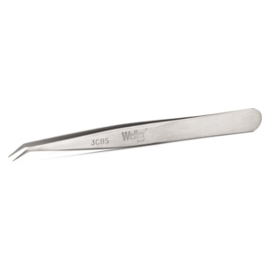 Weller-Erem 3CBS Tweezers, Precision, Ultra Fine Pointed Tips, Curved 40deg, ESD, Ergo Handles