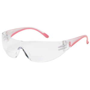 Bouton Optical 250-12-0200 Lady Eva Safety Readers, Rimless, CL-PK/CL Lens, Anti-Scratch, +2.00 Diopter
