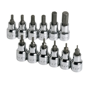 SK Hand Tools 19706 12 Piece 3/8" Drive Metric Hex Bit Socket Set