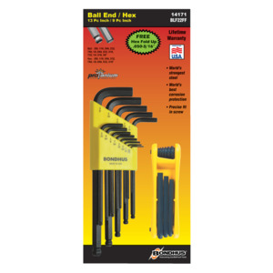 Bondhus 14171 Bonus SAE Hex Key Set 10937 Includes a Fold-Up