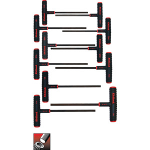 Eklind 60911 11 pc 9 inch Series Power-T™ T-Handle Hex Key Set with Pouch