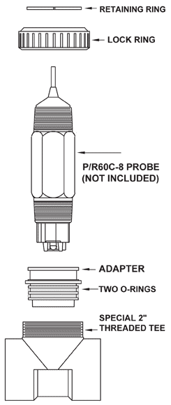 AquaMetrix AM-TEE Flow Through Assembly