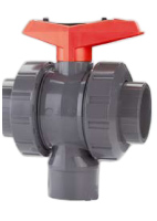 Georg Fischer 543 3-Way Vertical Ball Valve